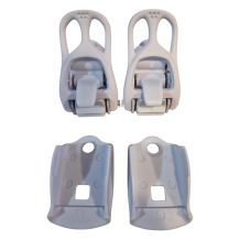 KOMPLET POMPEK DO WIĄZAŃ NITRO ANKLE ALU WHITE BUCKLE ONE SIZE