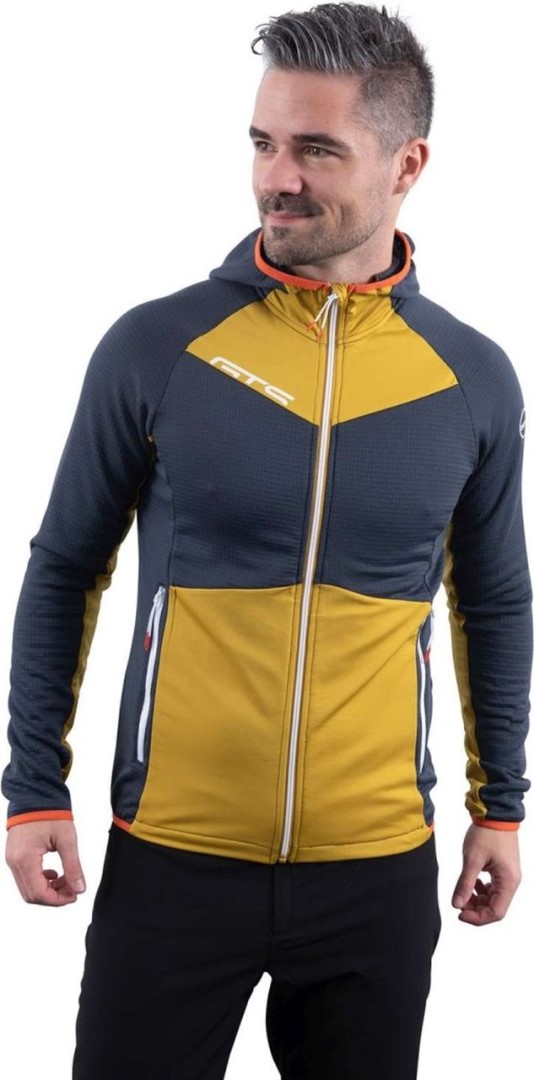 Nowa męska bluza GTS Man Jacket Waffle Bicolour Curry, rozmiar 50/L