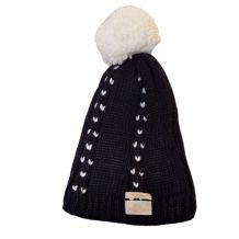NOWA CZAPKA ZIMOWA SKI AUSTRIA POMPON BEANIE DARK NAVY/WHITE