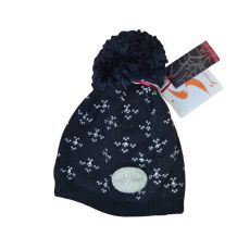NOWA CZAPKA ZIMOWA SKI AUSTRIA POMPON BEANIE BLACK/WHITE