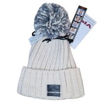 NOWA CZAPKA ZIMOWA SKI AUSTRIA POMPON BEANIE BEIGE/GRAY