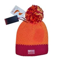 NOWA CZAPKA ZIMOWA SKI AUSTRIA POMPON BEANIE ORANGE/RED
