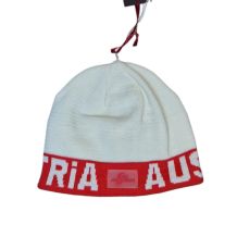 NOWA CZAPKA ZIMOWA SKI AUSTRIA BEANIE OFFWHITE/RED