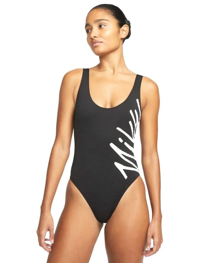 NIKE MULTI LOGO NOWY DAMSKI KOSTIUM STRÓJ KĄPIELOWY ROZMIAR XS <is>