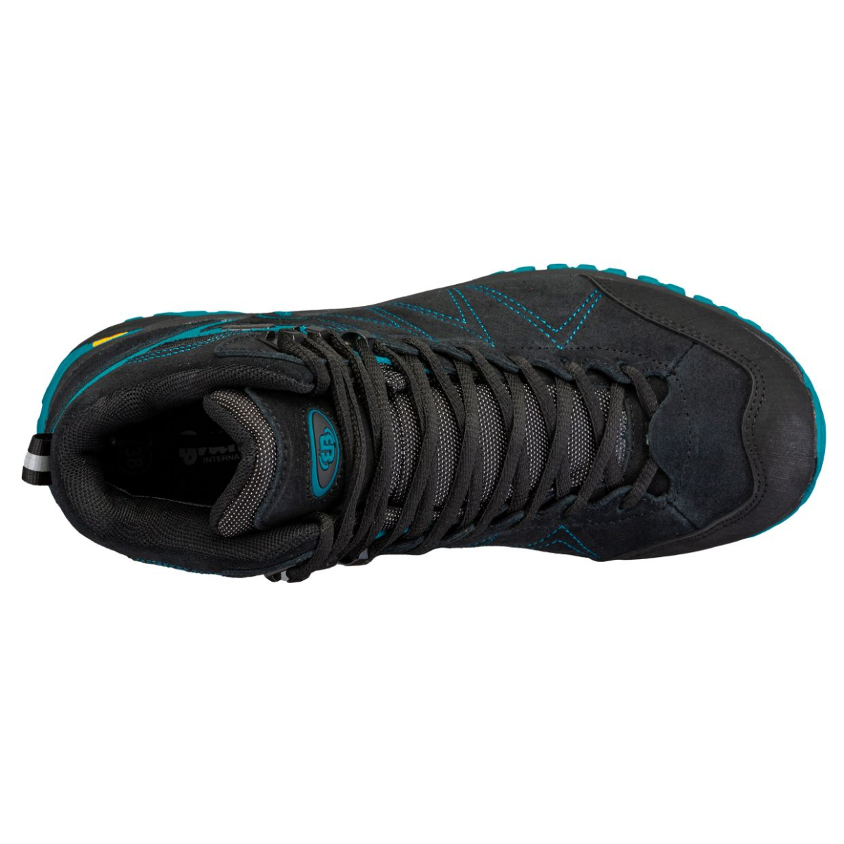 NOWE DAMSKIE BUTY BRÜTTING MOUNT KAPELA HIGH BLACK/TURQUOISE VIBRAM 37 (23 CM)
