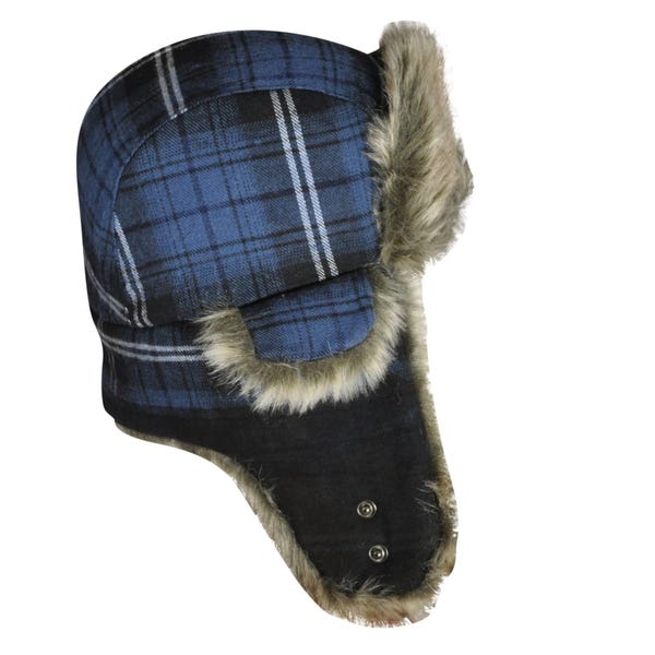 Czapka zimowa Ignite Plaid Fur II Navy Plaid S/M