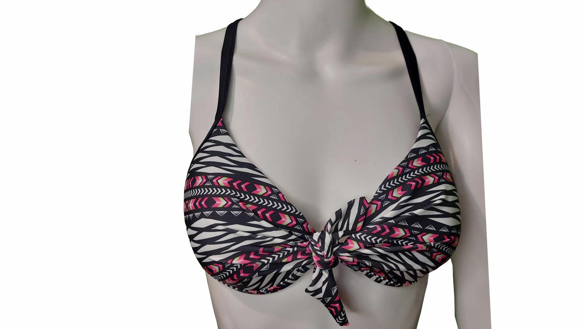 BIUSTONOSZ BIKINI FIREFLY ETHNO INA WHITE-BLACK ROZMIAR 40C-CUP