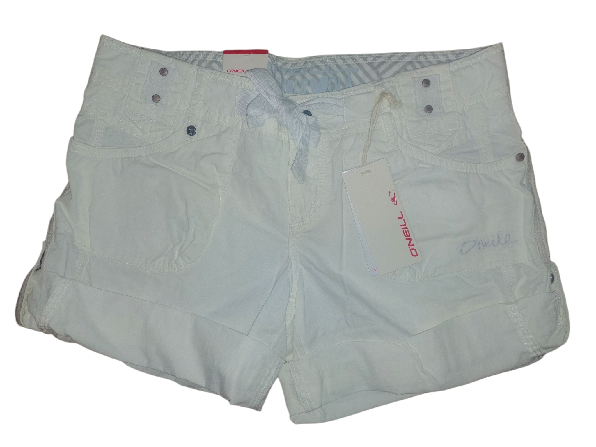 NOWE DAMSKIE SPODENKI O'NEILL SHORT SUPER WHITE ROZMIAR M/28