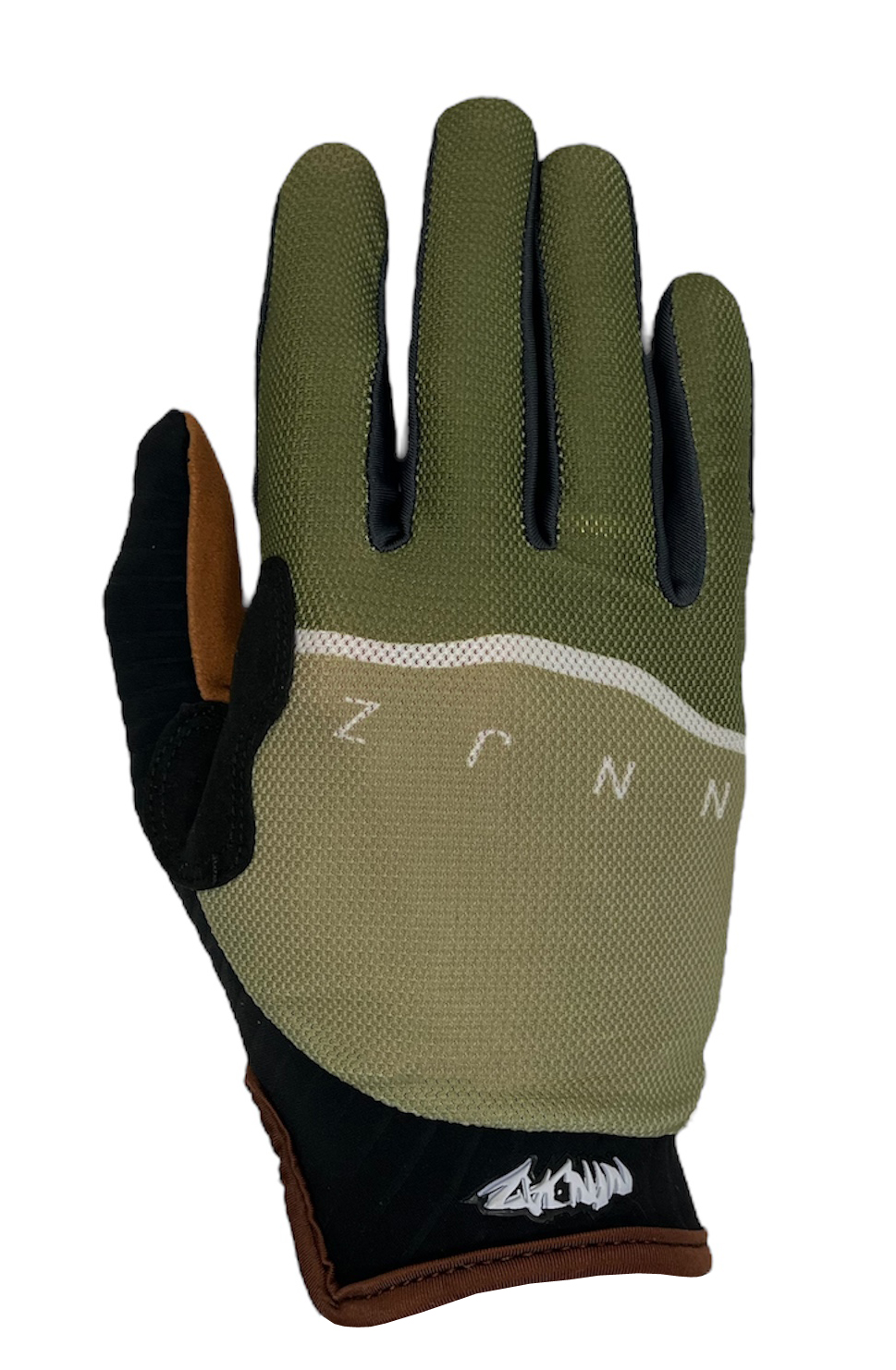 Rękawiczki rowerowe Ninjaz Steel Green MTB Downhill, rozmiar S