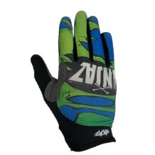 Rękawiczki rowerowe Ninjaz Stain Blue/Rose MTB Downhill, rozmiar S