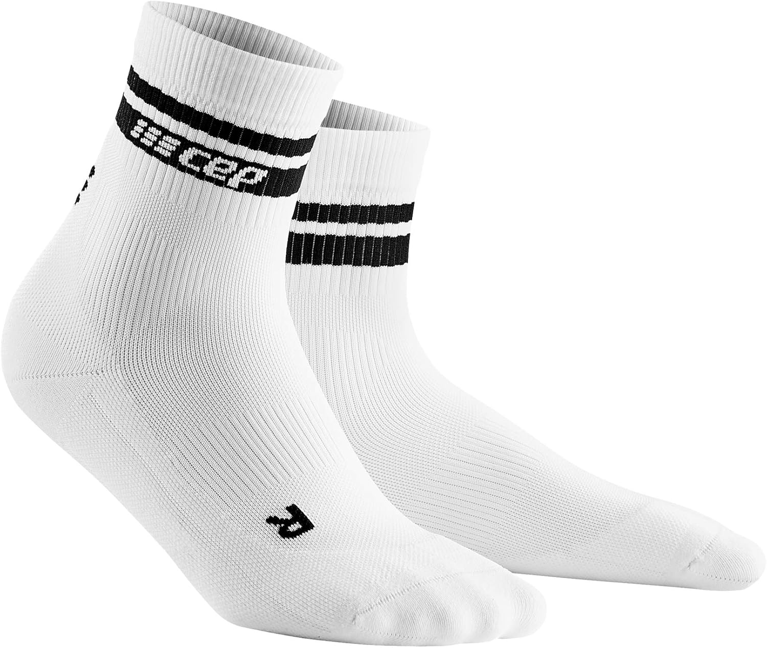 SKARPETY CEP CLASSIC 80\'S SOCKS MID CUT MEN WHITE/BLACK ROZMIAR M/IV 42-45
