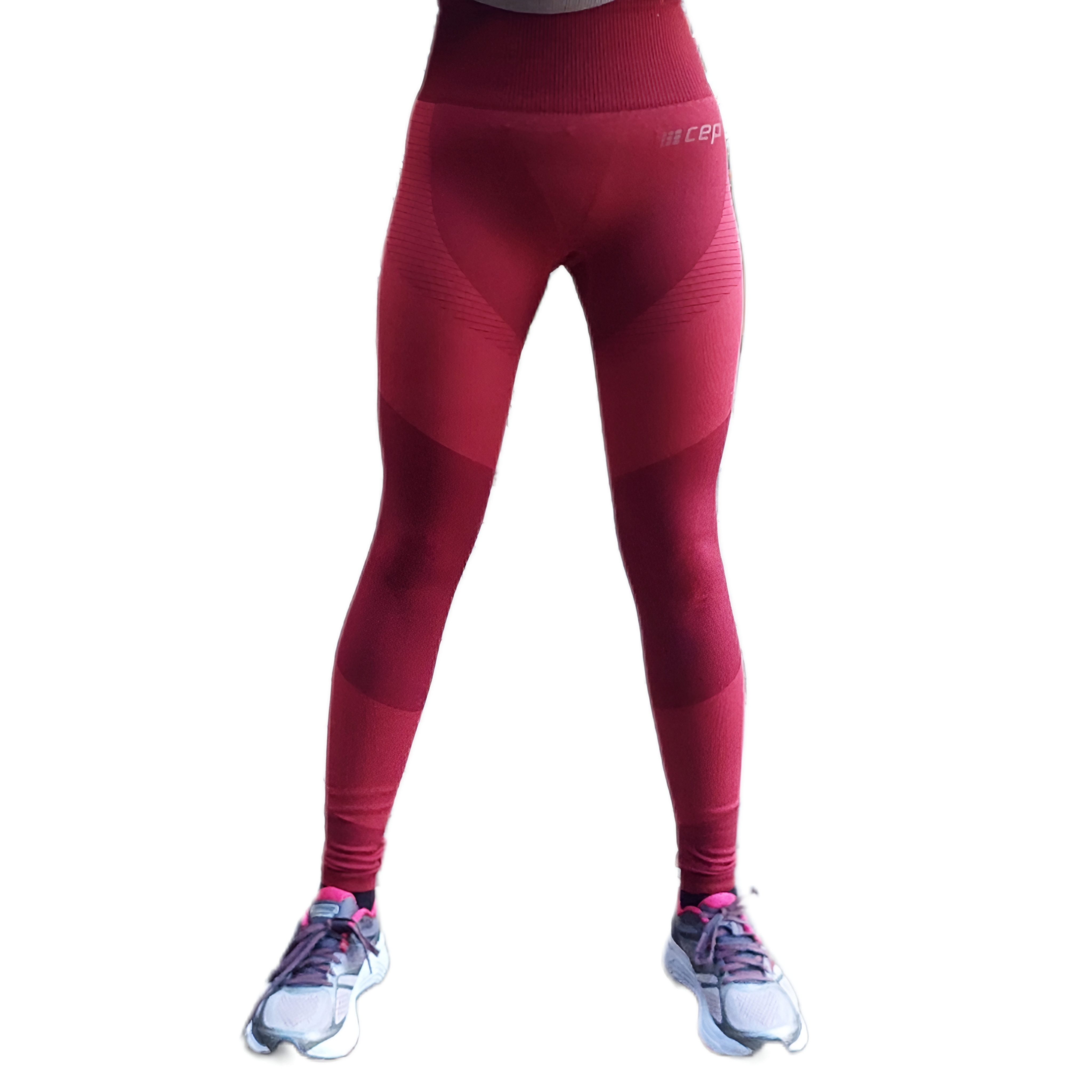NOWE LEGGINSY CEP THE RUN SEAMLESS TIGHTS WOMEN DARK RED ROZMIAR S