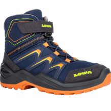 NOWE DZIECIĘCE BUTY LOWA MADDOX WARM GTX MID NAVY/ORANGE ROZMIAR 31/19,5CM 
