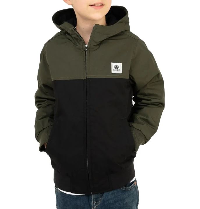 NOWA DZIECIĘCA KURTKA ELEMENT DULCEY BOYS JACKET OLIVE/BLACK ROZMIAR 12 (147-152cm)
