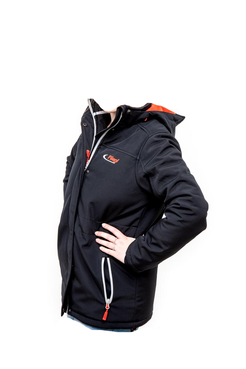 Nowa męska kurtka Fliegl Winter Softshell Black, rozmiar L