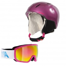 ALPINA CARAT LX SET BERRY KASK Z GOGLAMI ROZMIAR 48-52 <is>