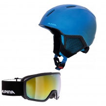 ALPINA CARAT LX SET BLUE KASK Z GOGLAMI NA NARTY/SANKI R. 48-52 <is>