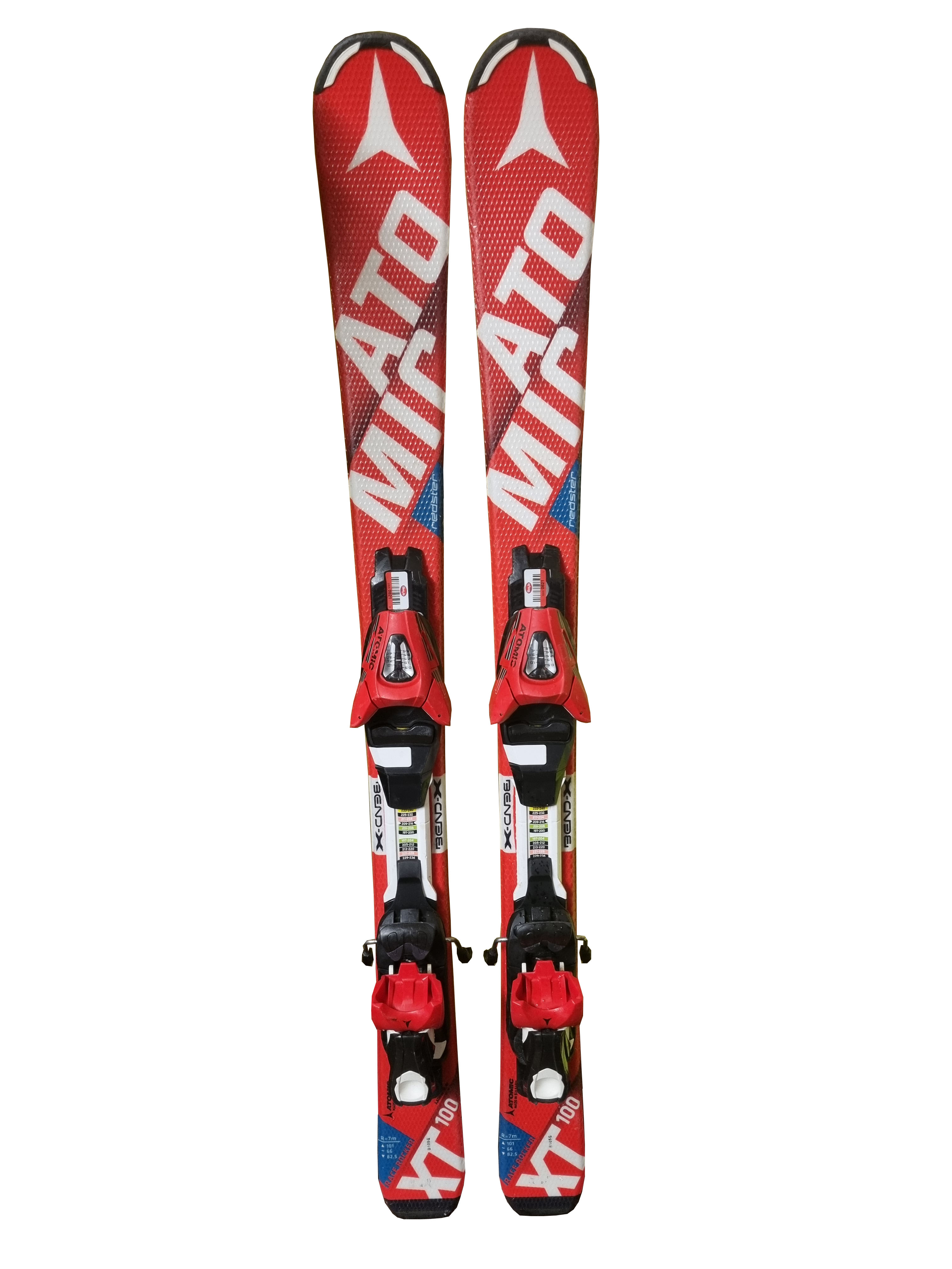 ATOMIC REDSTER XT JUNIOR UŻYWANE NARTY Z WIĄZANIAMI DZIĘCIĘCE ROZMIAR 110 CM <is>