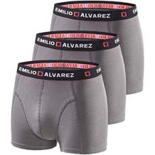 Bokserki męskie EMILIO ALVAREZ 3 PAK gray, XL