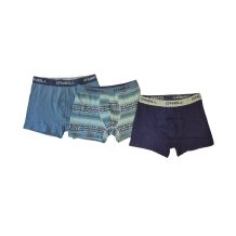 BOKSERKI MĘSKIE O'NEILL BOXERS 3-PACK TEXT GRADIENT/MEDIEVAL BLUE ROZMIAR L