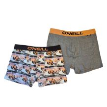 BOKSERKI MĘSKIE O'NEILL BOXERS 2-PACK BEACH SUNSET/GREY MELANGE ROZMIAR S