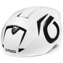 NOWY KASK ROWEROWY BRIKO GASS 2.0 SHINY MATT WHITE BLACK R. L (58-63 CM)