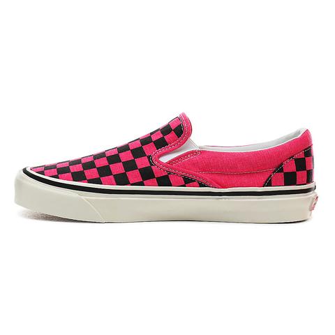 vans checkerboard neon