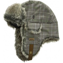 Czapka zimowa Ignite Plaid Fur Green Plaid S/M