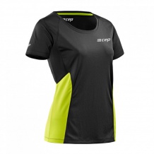 DAMSKA KOSZULKA CEP BRAND RUN SHIRT SHORT SLEEVE BLACK/LIME ROZMIAR L