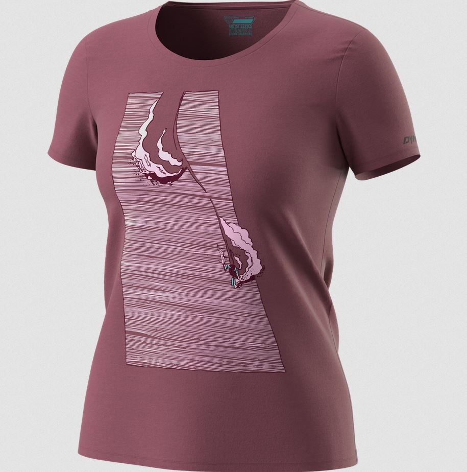 DYNAFIT X SIMON CHARRIERE TEE W DARK ROSE NOWA KOSZULKA SPORTOWA ROZMIAR 34/XS <is>