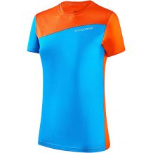 Funkcjonalna koszulka damska BLACK CREVICE blue/orange 70% Merino, rozmiar 38