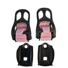 KOMPLET POMPEK DO WIĄZAŃ NITRO ANKLE ALU BLACK/PINK BUCKLE ONE SIZE