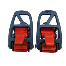 KOMPLET POMPEK DO WIĄZAŃ NITRO TOE ALU BLUE/FIRE RED BUCKLE ONE SIZE