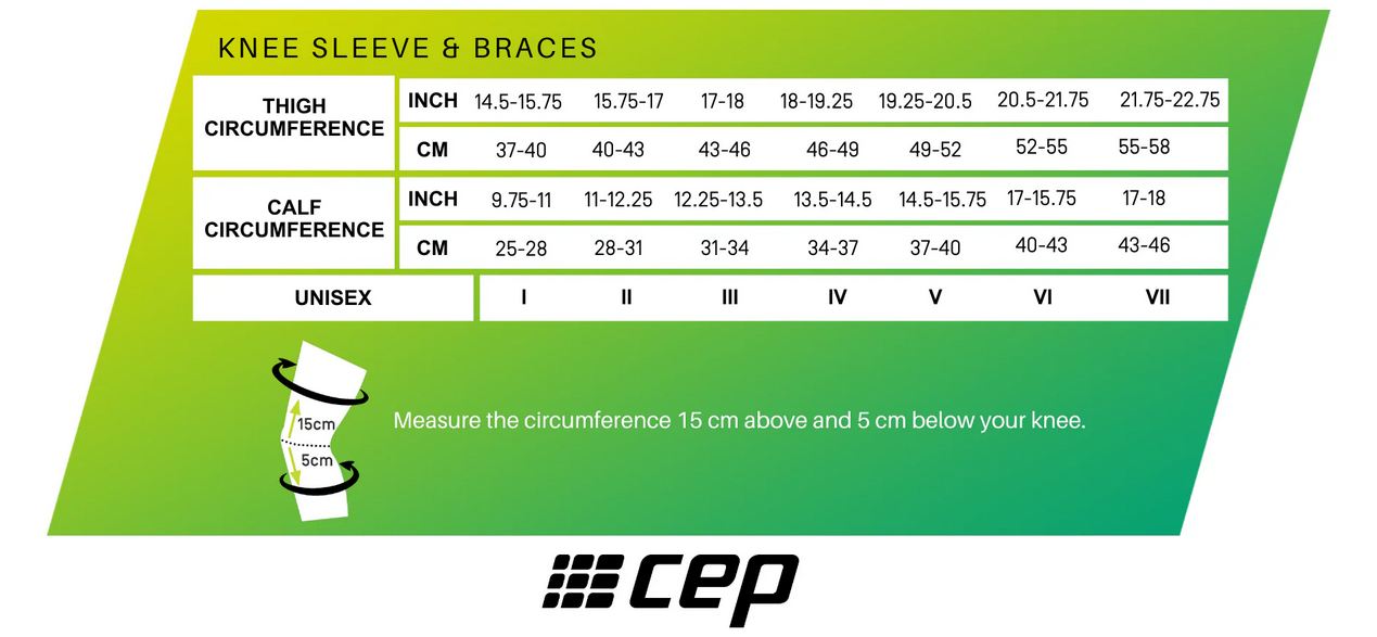 OPASKA ORTOPEDYCZNA NA KOLANO CEP ORTHO KNEE SLEEVE BLACK/GREY ROZMIAR VII