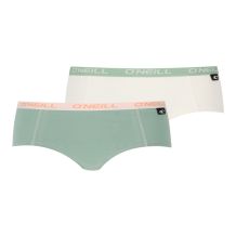 MAJTKI DAMSKIE O'NEILL HIPSTER WOMEN 2-PACK GRANITE GREEN/MARSHMALLOW ROZMIAR S