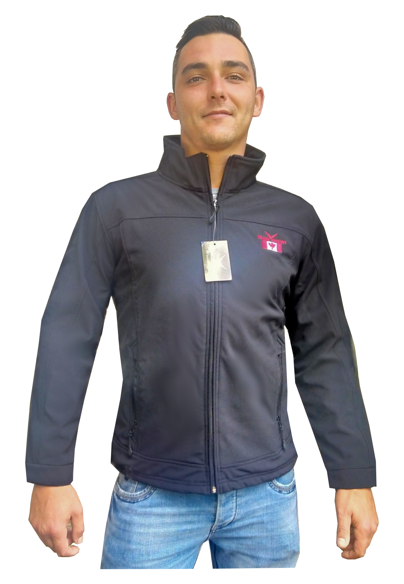 KURTKA BLACK CANYON CANADA SOFTSHELL UNISEX JACKET BLACK RED