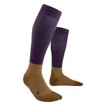 MĘSKIE SKARPETY CEP SKI ULTRALIGHT SOCKS V2 MEN PURPLE/BROWN ROZMIAR III