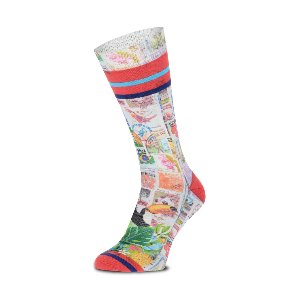 MĘSKIE SKARPETY XPOOOS POST STAMPS ROZMIAR 43-46