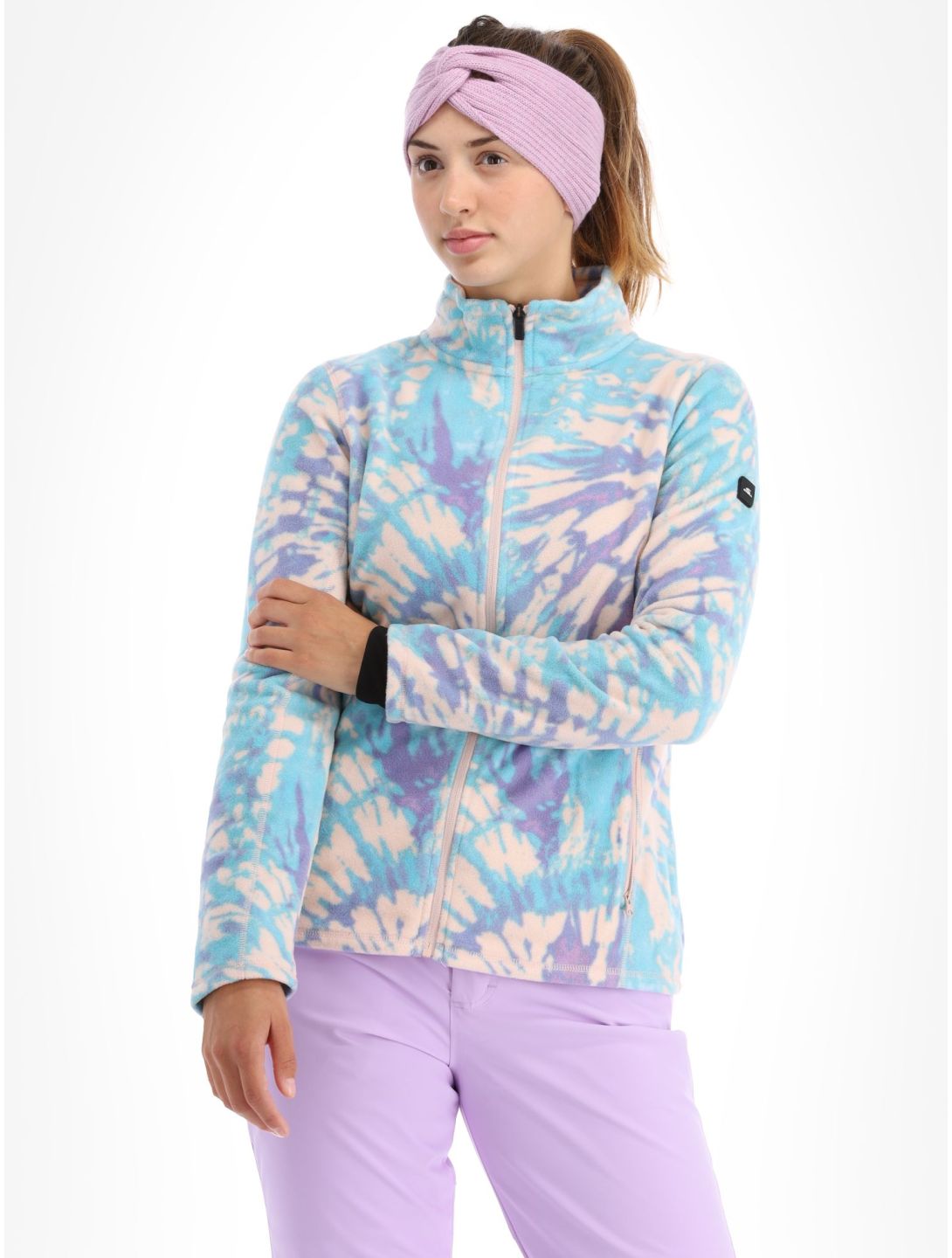 NOWA DAMSKA BLUZA POLAROWA O\'NEILL CLIME PRINTED FZ FLEECE PINK TIE DYE ROZMIAR M