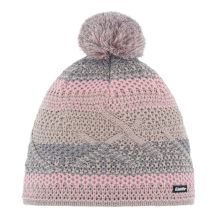 NOWA DAMSKA CZAPKA EISBAR BROCK POMPON MU BRUSHED SILVER PINK - MERINO