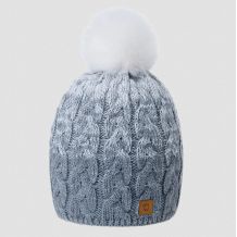 NOWA DAMSKA CZAPKA SLOKKER POLA POMPON BEANIE GREY