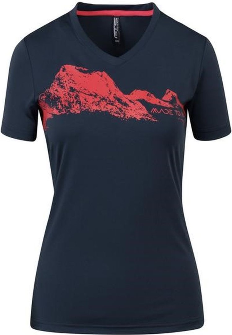 Nowa damska koszulka GTS Functional Print Midnight, rozmiar 38