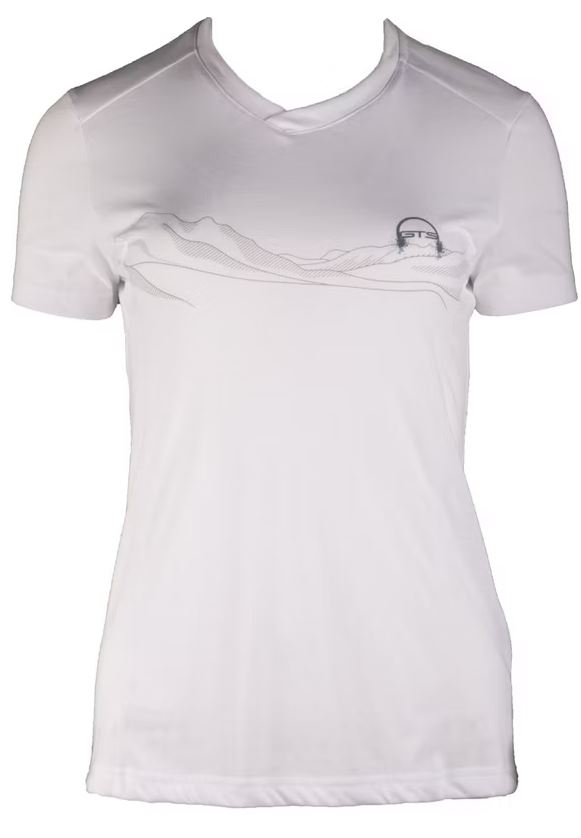 Nowa damska koszulka GTS Lady Rayon Solid White, rozmiar 38