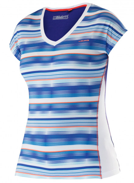 NOWA DAMSKA KOSZULKA HEAD ANN T-SHIRT W WHITE/BLUE ROZMIAR L