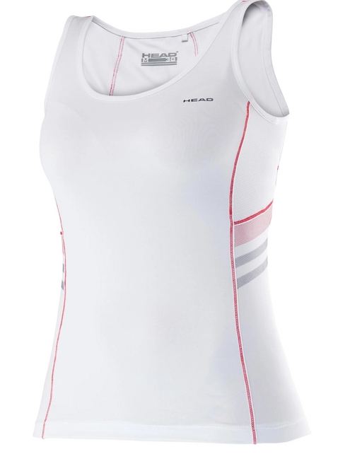 NOWA DAMSKA KOSZULKA HEAD CLUB TANK TOP W WHITE/RED ROZMIAR L