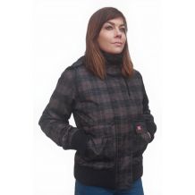 NOWA DAMSKA KURTKA DICKIES BOMBER JACKET WOMEN BLACK PLAID ROZMIAR XS