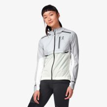 NOWA DAMSKA KURTKA ON RUNNING WEATHER JACKET LIGHT GREY ROZMIAR XS