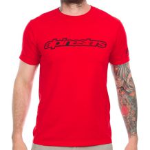 Nowa koszulka Alpinestars Wordmark Tee Red, rozmiar M