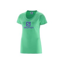 Nowa koszulka damska Salomon Polylogo Cascade Green, rozmiar XL