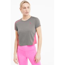 NOWA KOSZULKA PUMA TRAIN WMN MESH PANNEL TEE GREY/PINK ROZMIAR L